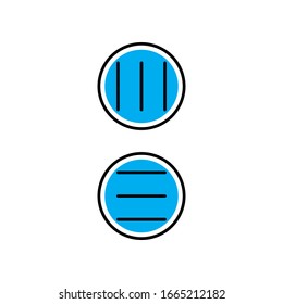 Three line menu button icon