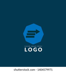 three lines rising arrow logo concept. Designed for your web site design, logo, app, UI. map pin logo design. corporate identity logo. can be used for business company. modern illustration. 