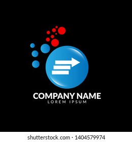 three lines rising arrow logo concept. Designed for your web site design, logo, app, UI. map pin logo design. corporate identity logo. can be used for business company. modern illustration. 
