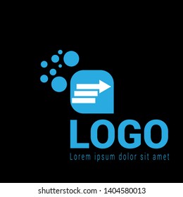three lines rising arrow logo concept. Designed for your web site design, logo, app, UI. map pin logo design. corporate identity logo. can be used for business company. modern illustration. 