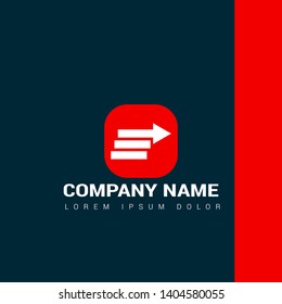 three lines rising arrow logo concept. Designed for your web site design, logo, app, UI. map pin logo design. corporate identity logo. can be used for business company. modern illustration. 