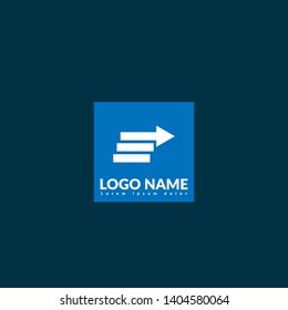 three lines rising arrow logo concept. Designed for your web site design, logo, app, UI. map pin logo design. corporate identity logo. can be used for business company. modern illustration. 
