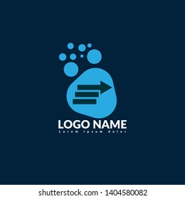 three lines rising arrow logo concept. Designed for your web site design, logo, app, UI. map pin logo design. corporate identity logo. can be used for business company. modern illustration. 