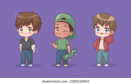 three little boys anime characters