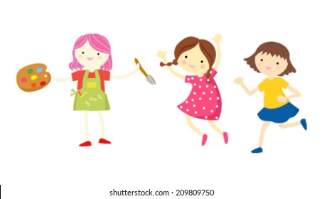 Three little girls