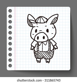 three little pigs doodle
