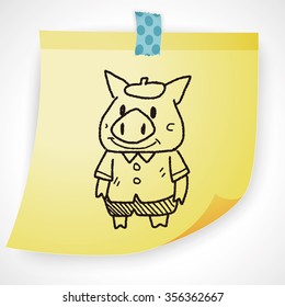 three little pigs doodle