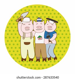 Three Little Pigs theme elements