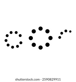 Three Loading Dots Animation Symbol Representing Processing, Buffering, and Waiting