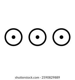 Three Loading Dots Indicator Symbolizing Progress, Processing, and System Wait Time