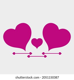 three love, icon, vector, illustration,
This logo is inspired by the heart symbol