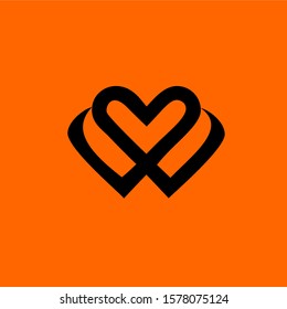 three love simple logo template