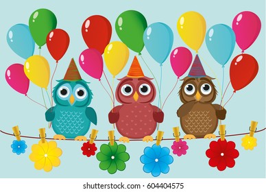 NEW Birthday Advice From A Owl Owls Branch Tree Birthday Greeting Card