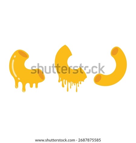 Three Macaroni Variations with Cheese ,Macaroni and Cheese Variations in Stylized Design