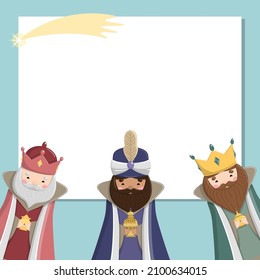 The three magic kings with blank space