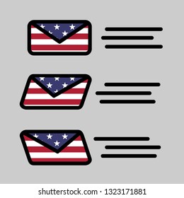 three mail delivery envelope are flying to receiver