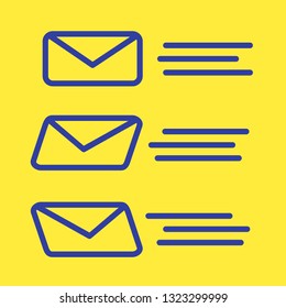 three mail delivery envelope are flying to receiver