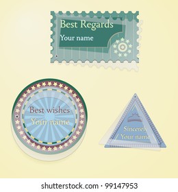 Three marks of vector illustrations