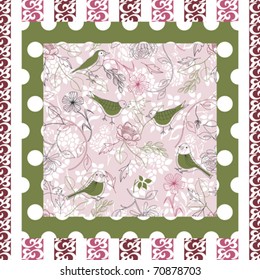 Three matching seamless patterns