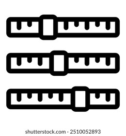 Three measuring tapes are extending to different lengths, symbolizing measurement and tailoring