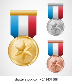 Three Medals with star collection