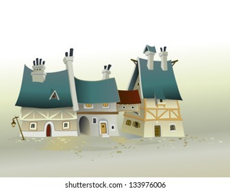 Three medieval houses