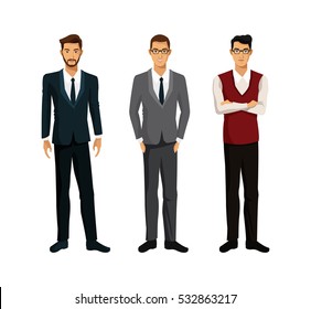 Three Men Businessman Team Work