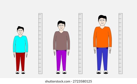 Three men are standing next to each other, with the tallest man being the middle. The image is in black and white and has a somewhat somber mood