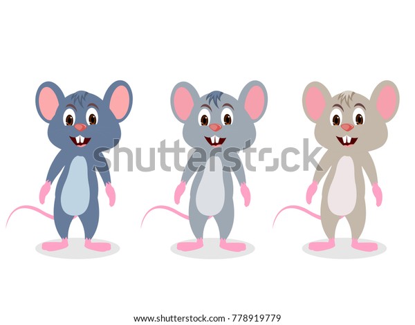 Three Mice Cartoon Vector Image Stock Vector (Royalty Free) 778919779