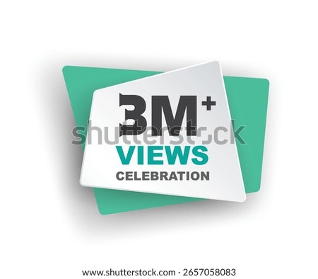 three Million Views Celebration  vector
