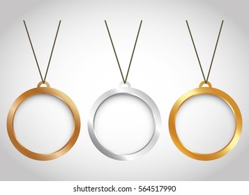 three minimal necklaces icon image vector illustration design 