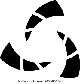 Three minimalist decorative horns shape