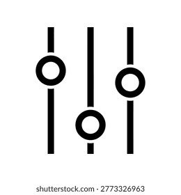 Three minimalist pawn chess pieces isolated on white background vector
