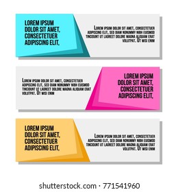 Three Modern Premium web banner design for corporate business or univesal use 