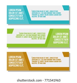 Three Modern Premium web banner design for corporate business or univesal use 