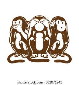 Three Monkey, Speak, See, Hear No Evil. 