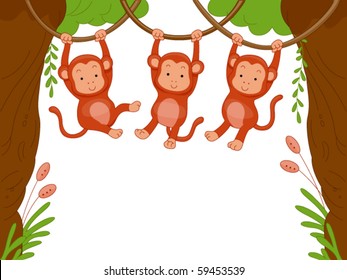 monkey clipart images stock photos vectors shutterstock https www shutterstock com image vector three monkeys vector 59453539