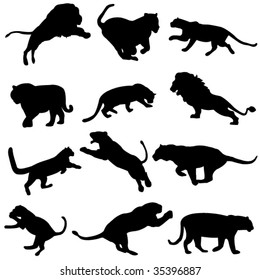 Jungle Animal Silhouettes Stock Vector (Royalty Free) 26489449 ...