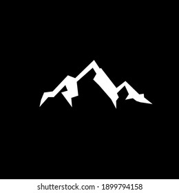 three mountain black logo icon design vector flat illustration
