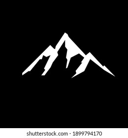 three mountain black logo icon design vector flat illustration