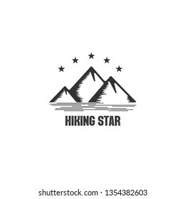 Three Mountain Five Star Vector Logo