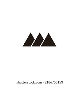 Three Mountains Letter M Geometric Symbol Stock Vector (Royalty Free ...