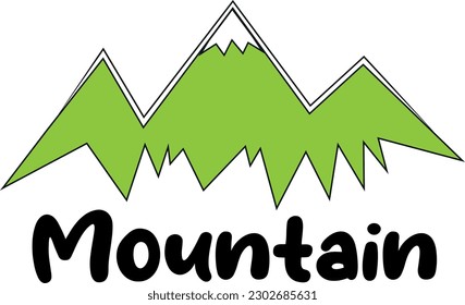 three mountains logo design with a philosophy about the struggle of climbing mountains through many steep valleys