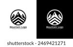 Three mountains logo design with steep slopes 