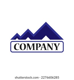 three mountains logo vector, simple and modern vector logo graphic.