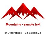 three mountains vector icon. Outdoor icon. Usable for company logo.