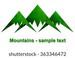 three mountains vector icon. Outdoor icon. Usable for company logo.
