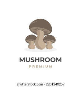 Three mushrooms vector illustration logo