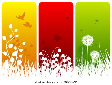 Three nature related background designs