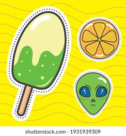 three nineties patches trendy icons